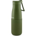Puccon Haki 500 ml Çelik Okul Matarası - Silikon Gövdeli (Nokta) Çelik Termos - 50027 - Koyu Yeşil