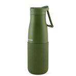 Puccon Haki 500 ml Çelik Okul Matarası - Silikon Gövdeli (Nokta) Çelik Termos - 50027