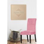 Pudra Ipek Kadife Esnek Lastikli Sandalye Kılıfı Sandalye Örtüsü 1 Adet 45 x 45 x 60 Boyutunda - 45 x 45 cm - Pembe