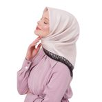Pudra Kenar Leopar Desen Twill İpek Eşarp