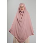 Pudra Pratik Hazır Geçmeli Tesettür Eşarp Krep Bağcıklı Sufle Hijab 2313_06