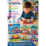 Puedo İlk Kelimelerim Araçlar Puzzle EVA Eğitici Oyuncak 3+ Harf Öğrenme 41 Parça