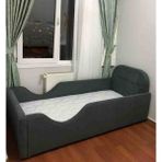 Puf Bebe 90X190 Ölçüde Çocuk Yatağı (Iç Yatak Dahildir) - Koyu Gri - 90 x 190 cm