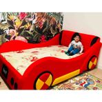 Puf Bebe 90X190 Ölçüde Çocuk Yatağı(Iç Yatak Dahildir)(Isimsiz) - Kırmızı - 120 x 200 cm