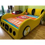 Puf Bebe Montessori 120 x 200 cm Arabalı Çocuk Yatağı Yatak Dahildir - 100 x 200 cm - Sarı