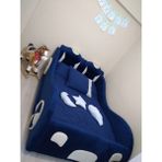 Puf Bebe Montessori 90X190 Mdf Çocuk Yatağı (Yatak Dahildir) - 120 x 200 cm - Beyaz - Mavi