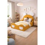 Puf Bebe Montessori 90X190 Mdf Çocuk Yatağı (Yatak Dahildir) - 120 x 200 cm - Hardal