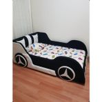 Puf Bebe Montessori 90X190 Mdf Çocuk Yatağı (Yatak Dahildir) - 90 x 190 cm - Siyah - Beyaz