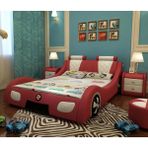 Puf Bebe Montessori Mdf Çocuk Yatağı 90 x 190 cm - 120 x 200 cm - Kırmızı
