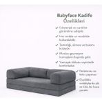 Puffiber Kadife Kumaş Kanepe|babyface Kadife|modern Tasarım,konforlu ve Dayanıklı,katlanır Kanepe 90X200 cm - Koyu Gri