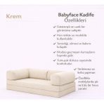 Puffiber Kadife Kumaş Kanepe|babyface Kadife|modern Tasarım,konforlu ve Dayanıklı,katlanır Kanepe 90X200 cm - Krem