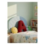 pufftable Peluş A Harf yastık , dekoratif kırlent , bordo teddy kumaş, büyük boy 50 cm