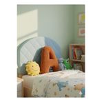 pufftable Peluş A Harf yastık , dekoratif kırlent , koyu kahve teddy kumaş, büyük boy 50 cm