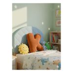 pufftable Peluş K Harf yastık , dekoratif kırlent , koyu kahve teddy kumaş, büyük boy 50 cm