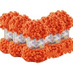 Puffy 5'li Paket (5X100GR) El Örgü Ipi ( 06 Turuncu )