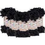 Puffy 5'li Paket (5X100GR) El Örgü Ipi ( 1060 Siyah )