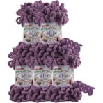 Puffy 5'li Paket (5X100GR) El Örgü Ipi ( 437 Lavanta )
