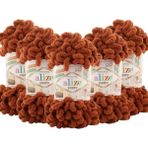 Puffy 5'li Paket (5X100GR) El Örgü Ipi (597 Tarçın )