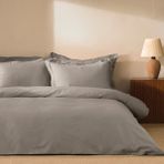 Puffy Andra Çift Kişilik Saten Nevresim Takımı – Grej - Gri - Bej - 200 x 220 cm