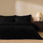 Puffy Andra Çift Kişilik Saten Nevresim Takımı – Siyah - 200 x 220 cm