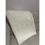 Puffy Battaniye, Peluş Battaniye, Bebek Battaniyesi,unisex Bebek Battaniyesi, 90X90, Beyaz - 0 - 5 Yaş