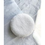 Puffy Beyaz Yuvarlak Dekoratif Yastık, 50x50 cm, Peluş Tasarım