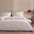 Puffy Eftelya Çift Kişilik Pamuklu Nevresim Takımı - Bej - 200 x 220 cm