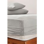 Puffy Feel Penye Lastikli Çarşaf - Gri - 100 x 200