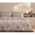 PUFFY Holmen Pamuklu Nevresim Takımı, Çift Kişilik - Pamuk Polyester - 200x220 cm - Kiremit