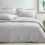 Puffy Naturalis Çift Kişilik Ranforce Yıkamalı Nevresim Takımı - Gri - 200 x 220 cm