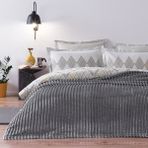 Puffy Sova Tek Kişilik Wellsoft Battaniye - Antrasit - 160 x 220 cm