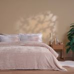 Puffy Sova Tek Kişilik Wellsoft Battaniye - Pudra - 160 x 220 cm