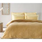 PUFFY Trinity Battaniye, Çift Kişilik - Wellsoft - 200x220 cm - Hardal