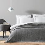 Puffy Trinity Çift Kişilik Wellsoft Battaniye - Antrasit - 200 x 220 cm