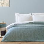 Puffy Trinity Çift Kişilik Wellsoft Battaniye - Buz Mavisi - 200 x 220 cm