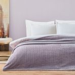 Puffy Trinity Çift Kişilik Wellsoft Battaniye - Kül Moru - 200 x 220 cm