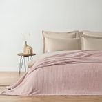Puffy Trinity Wellsoft Çift Kişilik Battaniye - Pudra - 200 x 220 cm