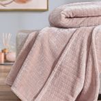 Puffy Trinity Wellsoft Tv Battaniyesi - Pudra - 140 x 190 cm