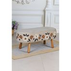 PUFMANYA LUNA PUNCH KREM X-LARGE 90 CM ÖZEL DOĞAL BOHEM AYAKLI ÇOK AMAÇLI PUF KOLTUK BENCH