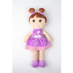 Pufu Toys Peluş Prenses Bebek Oyuncak Mor Etekli Oyun Ve Uyku Arkadaşı 45 Cm