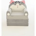 Pufu Toys Portatif, Yıkanabilir, Katlanabilir Peluş Çocuk Koltuğu 120 cm - Gri