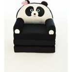 Pufu Toys Portatif, Yıkanabilir, Katlanabilir Peluş Çocuk Koltuğu 120 cm - Siyah