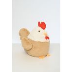 Pufu Toys Tavuk 35 cm Sevimli Peluş Oyuncak, Hediyelik Oyuncak, Bebek Yastığı
