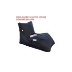 Pufumo Armutland Daybed Armut Koltuk Kilifi Siyah ( Ürün Sadece Kiliftir. İçi Boş Gönderilecektir. )