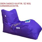 Pufumo Daybed Armut Koltuk Kılıfı Mor ( Ürün Sadece Kılıftır. İçi Boş Gönderilecektir. )