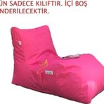 Pufumo Daybed Armut Koltuk Kılıfı Pembe ( Ürün Sadece Kılıftır. İçi Boş Gönderilecektir. )