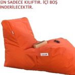 Pufumo Daybed Armut Koltuk Kılıfı Turuncu ( Ürün Sadece Kılıftır. İçi Boş Gönderilecektir. )