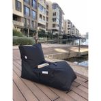 Pufumo Daybed Armut Koltuk Polyester Malzeme ile 75 cm Sırt Yüksekliği ve 60 cm Genişlik - Siyah
