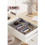 Pufwin Home 5 Adet Çekmece İçi Kozmetik Makyaj Mücevher ve Çok Amaçlı Düzenleyici Organizer Seti