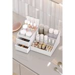 Pufwin Home Elegance Xl (35CM) Makyaj Kozmetik Parfüm Krem Serum Düzenleyici Çekmeceli Organizer Beyaz